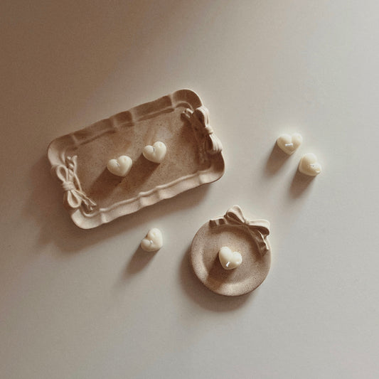 Ribbon Heart Candle Holders